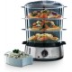 Пароварка Russell Hobbs Cook&Home 800Вт, чаша-3/3/3л, резервуар для воды -1л, механическое управл., 3 яруса, металл/пластик, черный