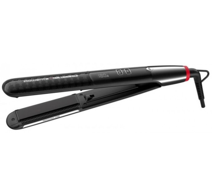 Випрямитель Rowenta x Karl Lagerfeld K/Pro Stylist Straightener, темп.режимов-8, 140-210С, дисплей, иониз., керам., черн.