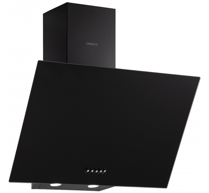 Вытяжка ARDESTO наклонная, 60см, 900м3ч, стекло, 2х1Вт LED, кнопочное, черный
