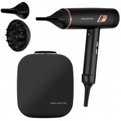 Фен Rowenta Ultimate Experience Maestria, 2000Вт, 3 режими, дифузор, кейс для зберігання, іоніз-я, хол. обдув, чорний