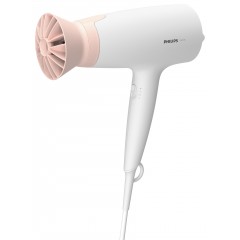 Фен Philips 3000 Series, 1600Вт, режимов-3, насадка ThermoProtect, бело-розовый
