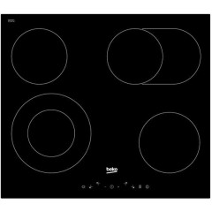 Варильна поверхня Beko електрична, 60см, розширена зона, чорний