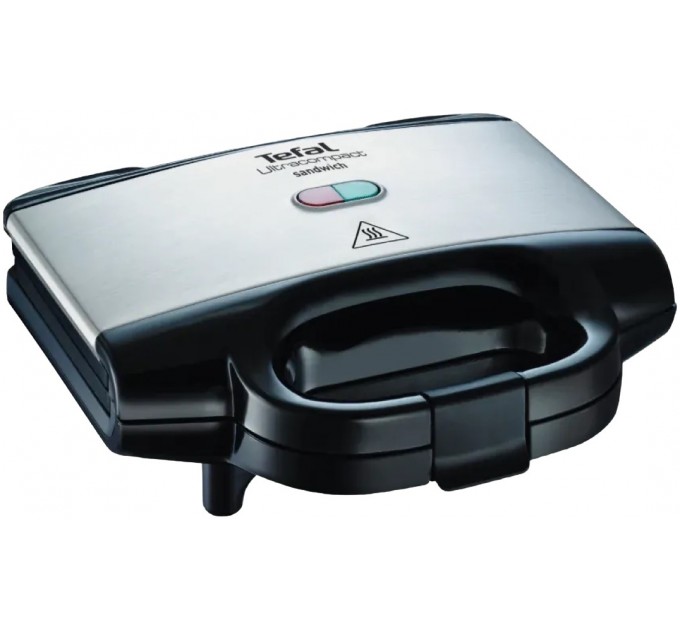 Сендвичмейкер Tefal Ultracompact 700Вт, 1 пластина-гриль, корпус-пластик, черно-серебристый
