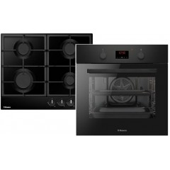 Комплект Hansa (духовка електрична + емальована газова поверхня), чорний