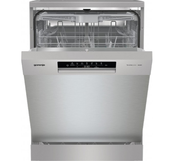 Посудомоечная машина Gorenje, 16компл., A+++, 60см, дисплей, 3 корзины, AquaStop, серый