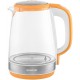 Электрочайник Sencor 2л, Strix, стекло, 5 темп.реж, оранжевый