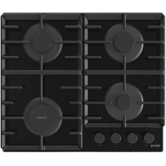 Варильна поверхня Gorenje газова на склі, 60см, чавун, чорний