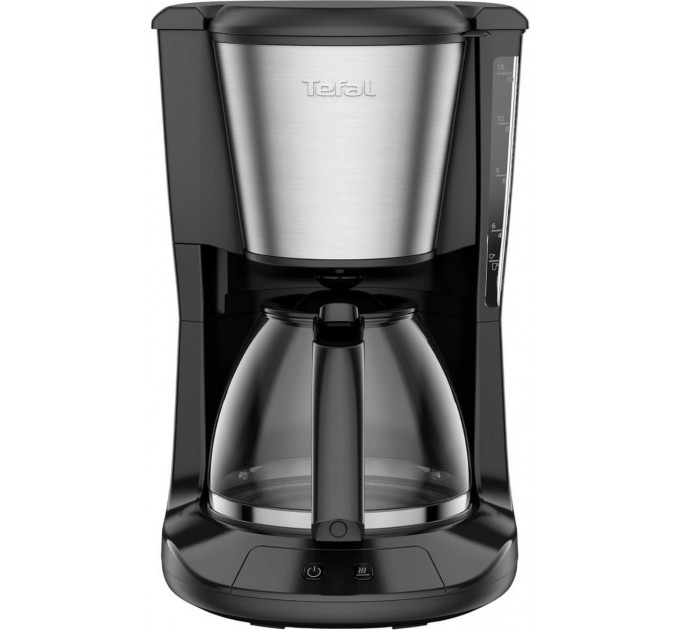 Кофеварка Tefal капельная Subito 1.25л, молотый, черно-серебристый