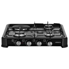 Плитка настільна ARDESTO комбінована, тип газу LPG, 3 алюмін. газ. конфорки+ 1 електр. конфорка, чорний