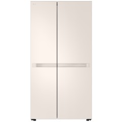 Холодильник LG SBS, 179x91х74, холод.отд.-423л, мороз.отд.-241л, 2дв., E, NF, инв., диспл внутр., бежевый