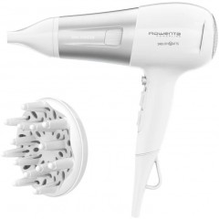 Фен Rowenta Powerline, 2400Вт, режимов-3, дифузор, иониз-я, хол. обдув, бело-серый