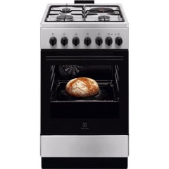 Плита Electrolux комбинированная 3 газ + 1 электро, 57л, 50x60см, конвекция, нерж