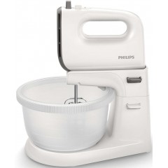 Міксер Philips стаціонарний Viva Collection 450Вт, насадки-4, чаша-пластик, 3л, біло-сірий