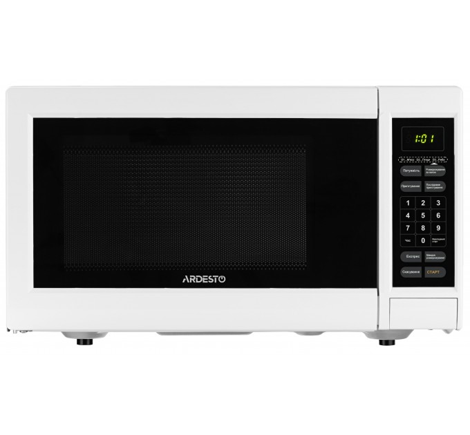 Микроволновая печь ARDESTO, 23л, электр. управл., 900Вт, дисплей, откр.кнопкой, белый