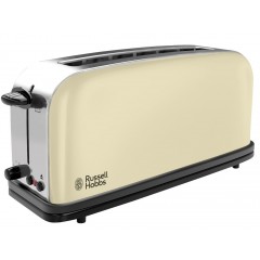 Тостер Russell Hobbs Classic 1100Вт, длинные слоты, металл, бежевый