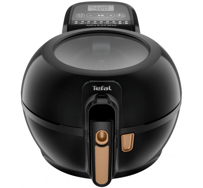 Мультипечь Tefal ActiFry & Grill Genius, 1500Вт, чаша-4л, сенсорне управл., пластик, подкл. к смартфону, черно-золотой