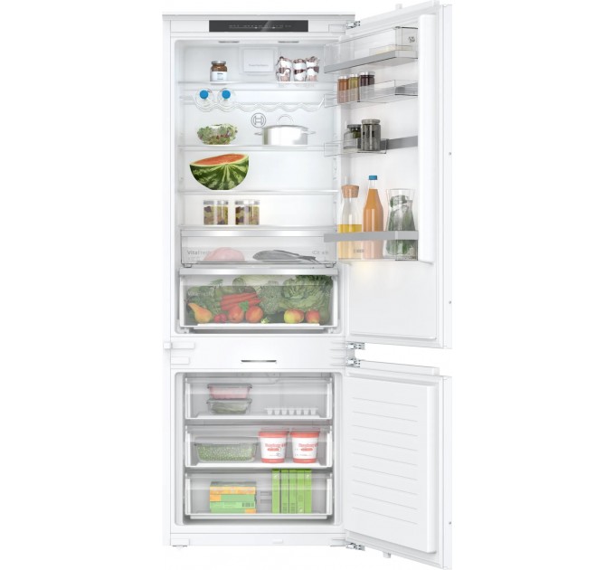 Холодильник Bosch встраиваемый с нижн. мороз., 194х71х55, xолод.отд.-284л, мороз.отд.-98л, 2дв., NF, белый