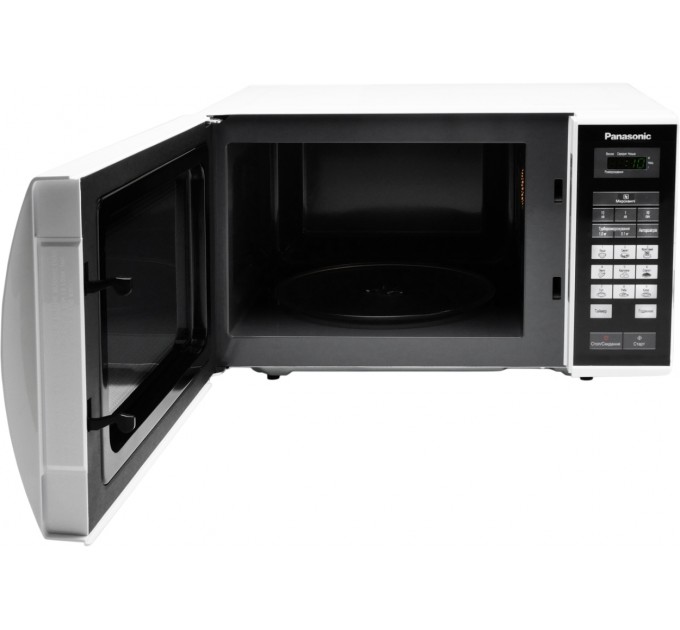 Мікрохвильова піч Panasonic, 25л, 800Вт, дисплей, відкрю ручкою, біло-чорний