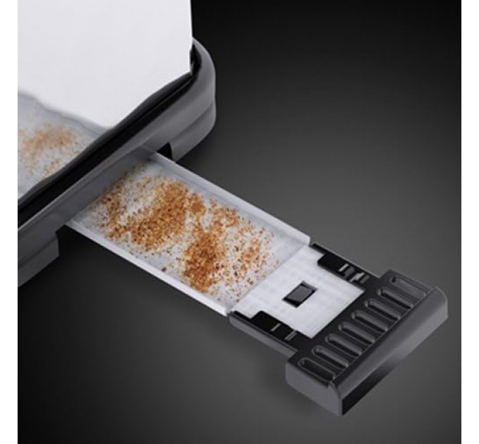 Тостер Russell Hobbs Chester 1000Вт, длинные слоты, металл, серебристый