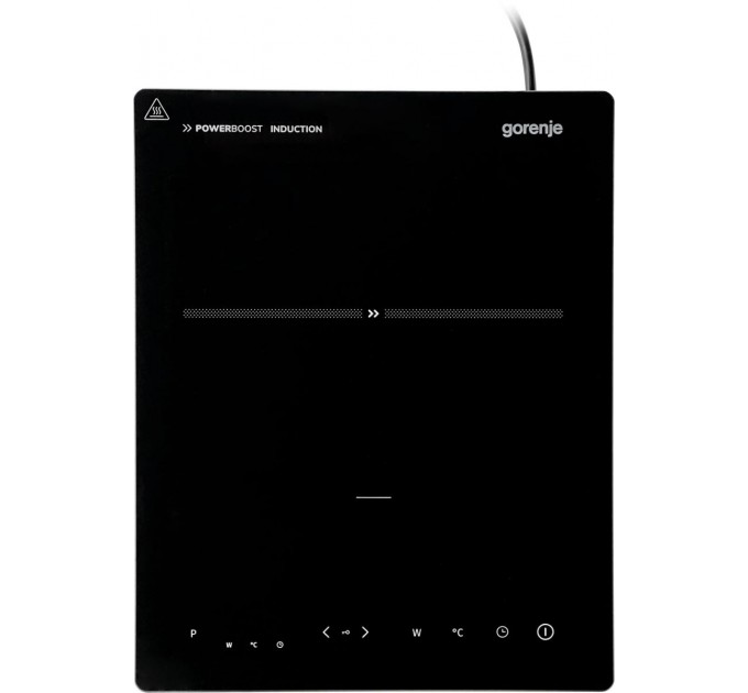 Плитка настольная Gorenje индукионная, комф. - 1 на 2кВт, управл. - сенсорное, таймер, черный