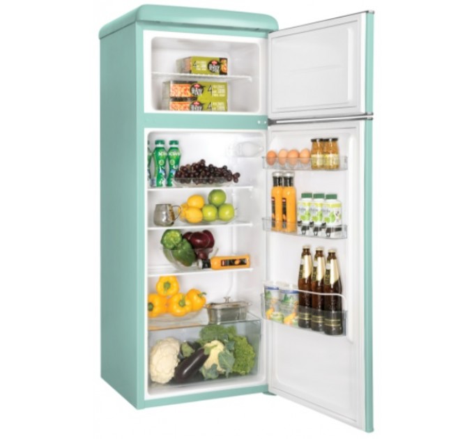 Холодильник Snaige с верхн. мороз., 147.5x56х63, холод.отд.-166л, мороз.отд.-46л, 2дв., A++, ST, retro, бирюза