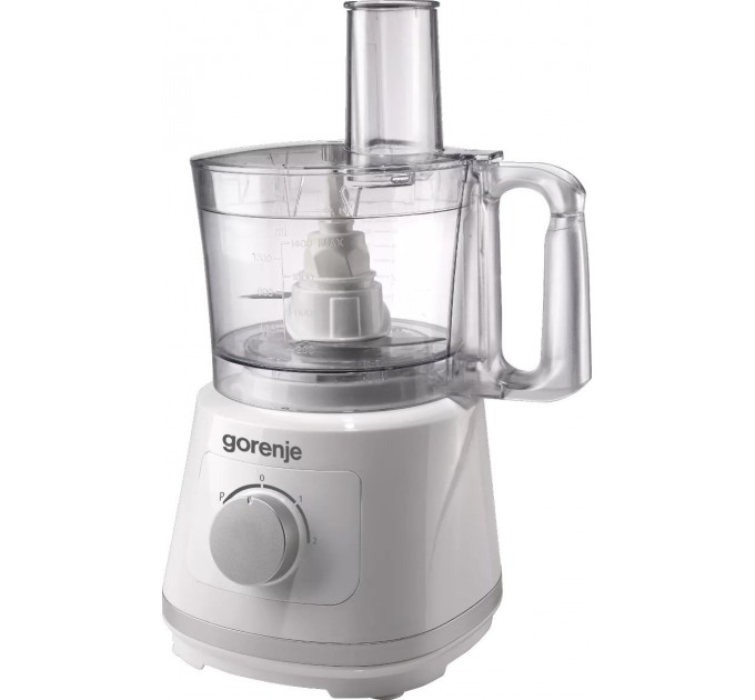 Кухонна машина Gorenje 800Вт, чаша-пластик, корпус-метал/пластик, насадок-5, білий
