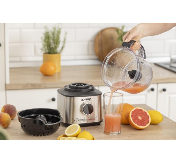 Кухонна машина Gorenje 1500Вт, чаша-пластик, корпус-метал/пластик, чорний