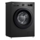 Стиральная машина LG фронтальная, 6.5кг, 1200, A+++, 44см, дисплей, пар, инвертор, черный