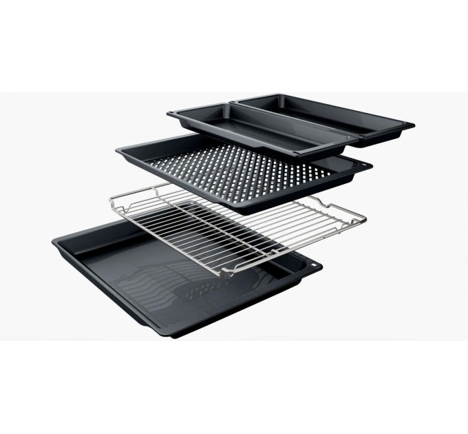 Духовой шкаф Bosch электрический, 76л, A, дисплей, конвекция, телескопические направляющие, soft closing, черный