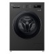 Стиральная машина LG фронтальная, 6.5кг, 1200, A+++, 44см, дисплей, пар, инвертор, черный