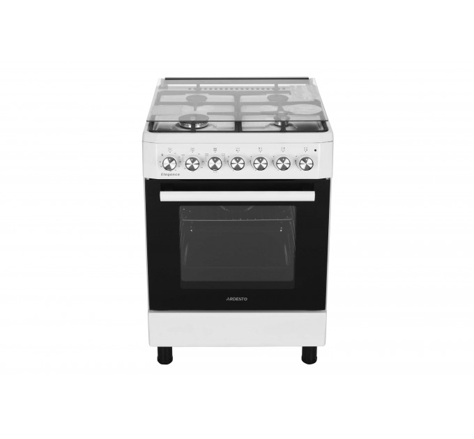 Плита ARDESTO комби Elegance, 72л, 60x60см, чугун, подсветка, форсунки LPG (подключение газового баллона), белый