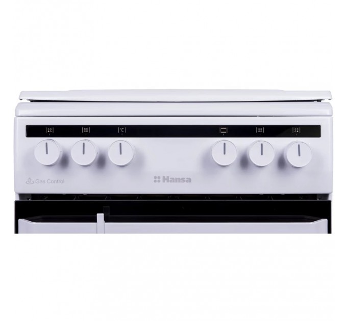 Плита Hansa комбінована, 62л, 50x60см, конвекція, чавун, білий