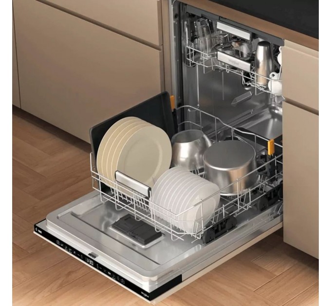 Посудомоечная машина Whirlpool встраиваемая, 15компл., A+++, 60см, дисплей, 3я корзина, белый