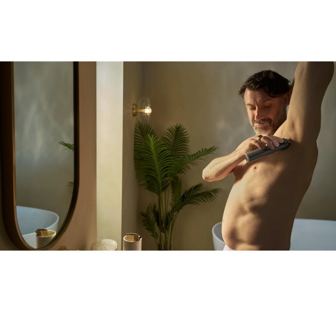 Триммер Philips Series 7000 для бороды, головы, тела, акум., насадок-15, сталь, серый