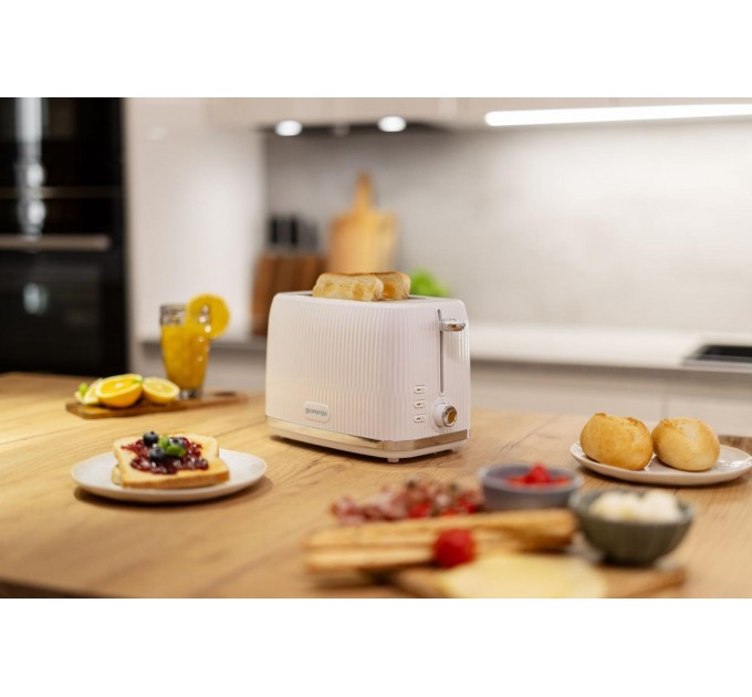 Тостер Gorenje, 850Вт, пластик/метал, білий
