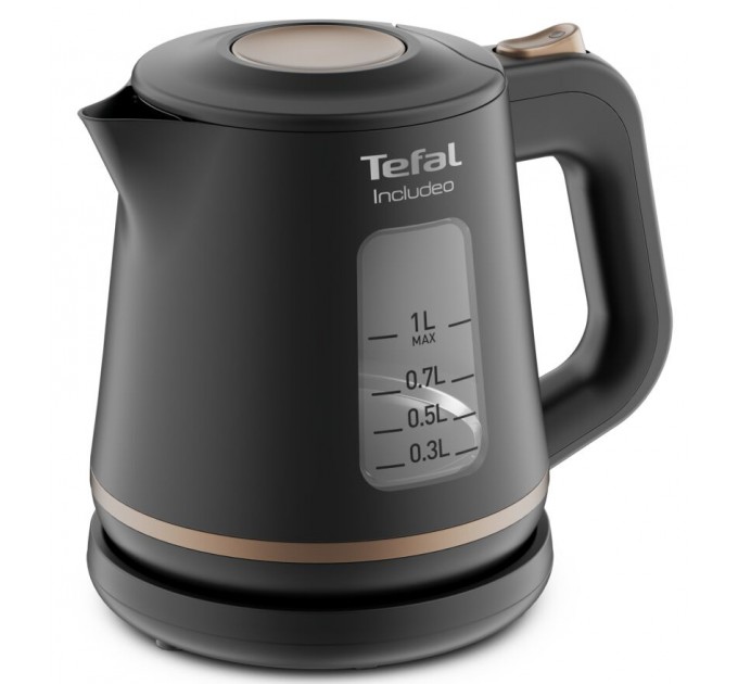 Электрочайник Tefal Includeo 1л, пластик, черный
