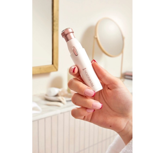 Триммер Remington для носа и ушей и бороды, сеть+акум., насадок-2, сталь, розовый