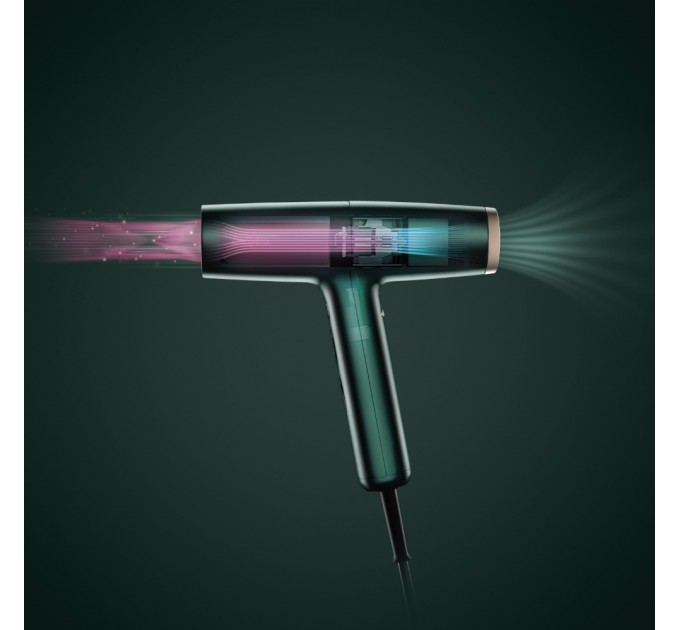 Фен Babyliss Air Power Pro, 1700Вт, 3 режими, дифузор, іоніз-я, хол. обдув, зелений