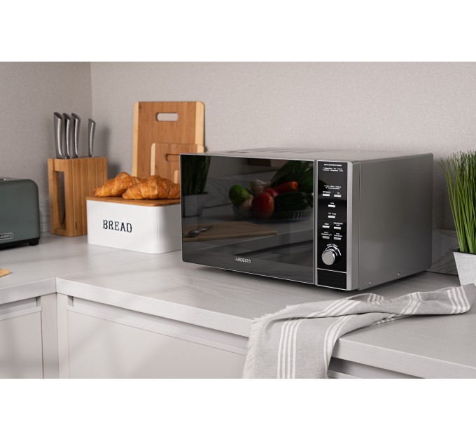 Микроволновая печь ARDESTO, 23л, электр. управл., 900Вт, гриль, дисплей, откр.кнопкой, черный