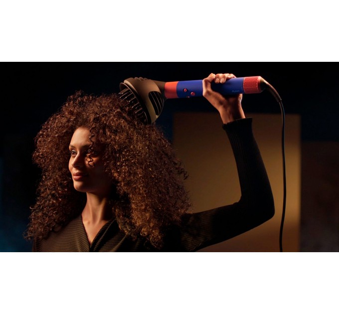 Стайлер Dyson Airwrap I.D. HS08 Curly+Coily Complete Long Vinca Blue/Topaz, 1300Вт, темп.режимов-3, насадок-6, керамика, сине-медный