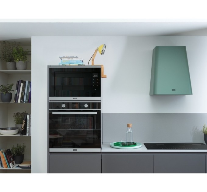 Микроволновая печь Franke встраиваемая, 25л, 900Вт, гриль, дисплей, сенсорн, черное стекло+нерж