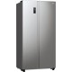 Холодильник SBS Gorenje, 179х67х92см, 2 дв., 356(191)л, А++, NF+, Инв. , Зона св-ти, Внешн.диспл, матовый серый