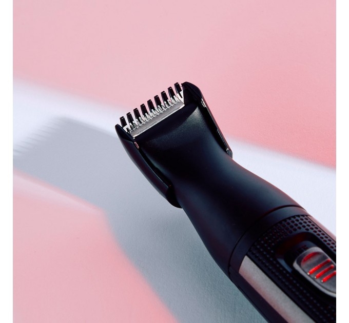 Набор триммеров Remington WORKS для бороды, усов, носа, ушей, сеть+1хАА, чехол, расческа, сталь, черный