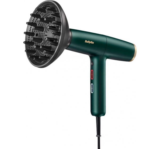 Фен Babyliss Air Power Pro, 1700Вт, 3 режими, дифузор, іоніз-я, хол. обдув, зелений