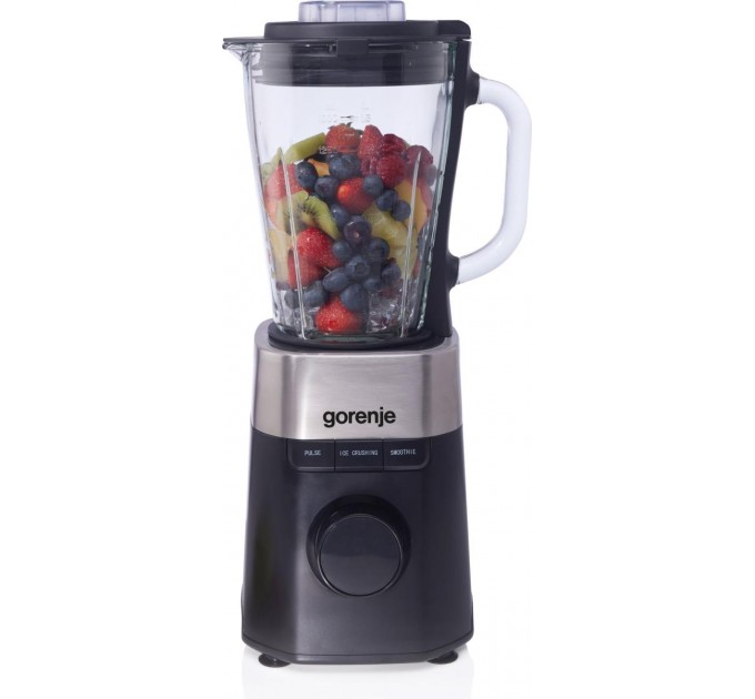 Блендер Gorenje стационарный 1000Вт, чаша-1500мл, стекло, черный