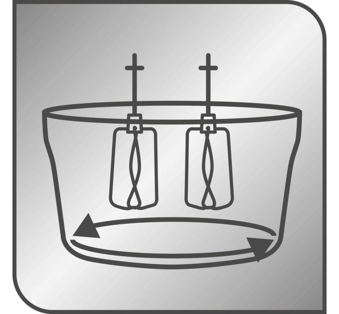 Миксер Tefal стационарный  Prep'Mix+ Standbowl 500Вт, насадки-4, чаша-пластик, 2.5л, турбо, бело-серый