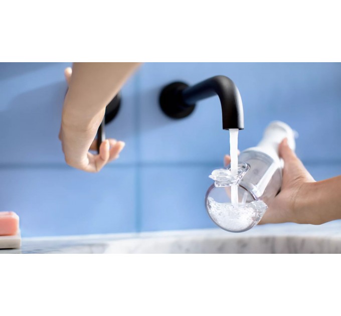 Іригатор Philips портативний Sonicare Cordless Power Flosser 3000, чаша 250 мл, чохол, 2 насадки , білий