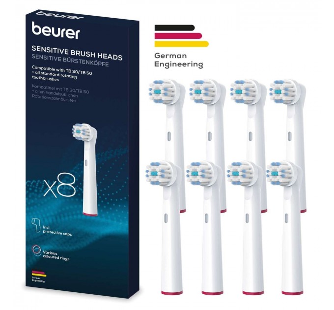 Насадка для зубной щетки Beurer TB_30/50_S_8, 8 шт в комплекте, белый