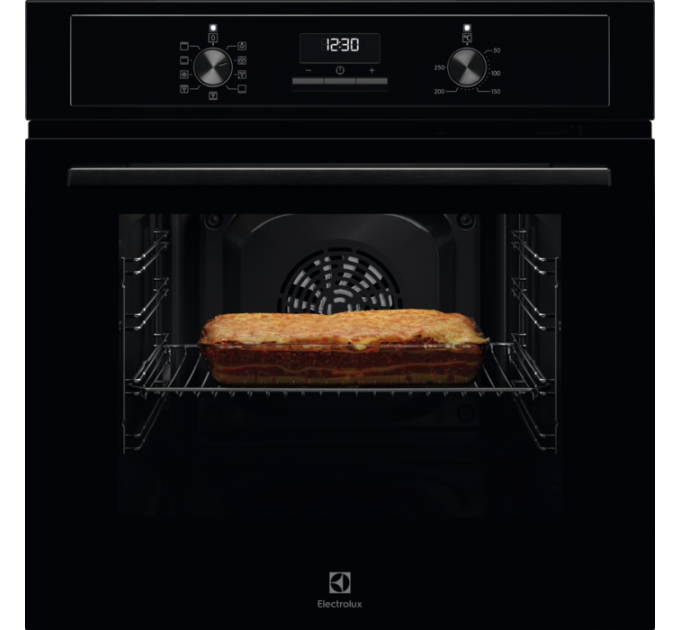 Духова шафа Electrolux електрична, 65л, A, дисплей, конвекція, чорний