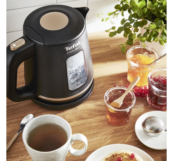 Электрочайник Tefal Includeo 1л, пластик, черный